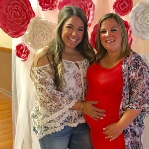 Love stitch bell sleeve top